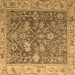 Square Abstract Brown Modern Rug, abs4327brn