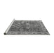 Sideview of Machine Washable Abstract Gray Modern Rug, wshabs4327gry