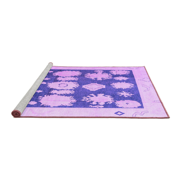 Sideview of Machine Washable Oriental Purple Traditional Area Rugs, wshabs4328pur