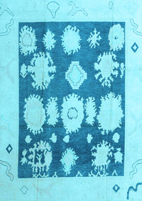 Oriental Light Blue Traditional Rug, abs4328lblu