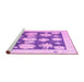 Sideview of Machine Washable Oriental Pink Traditional Rug, wshabs4328pnk