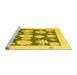 Sideview of Machine Washable Oriental Yellow Traditional Rug, wshabs4328yw