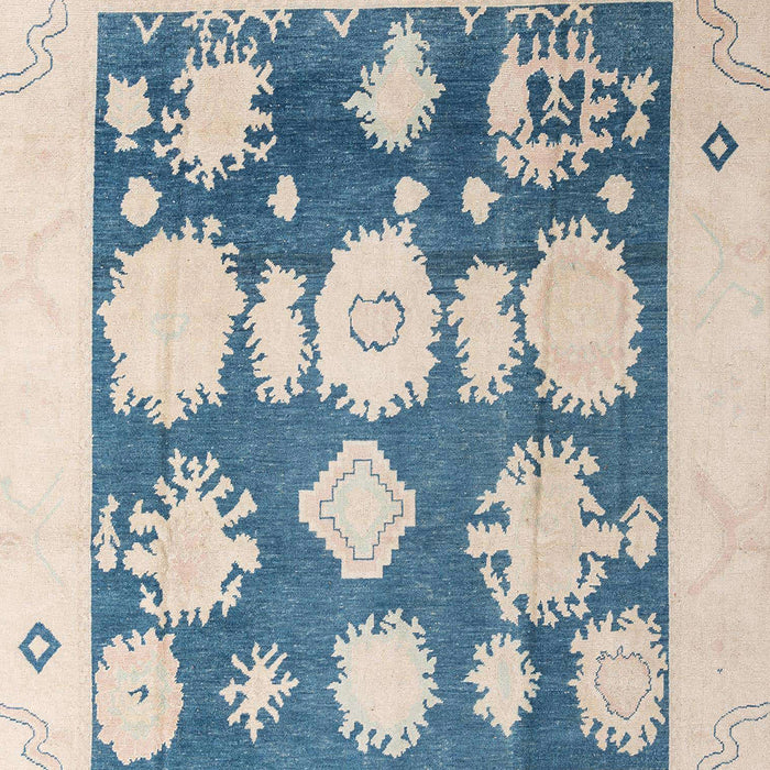 Machine Washable Abstract Cadet Blue Green Rug, wshabs4328
