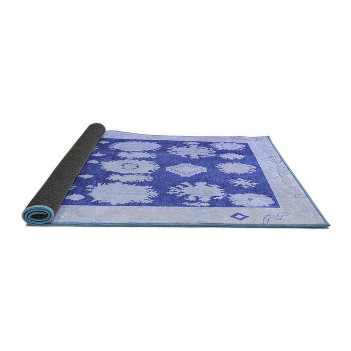 Sideview of Oriental Blue Traditional Rug, abs4328blu