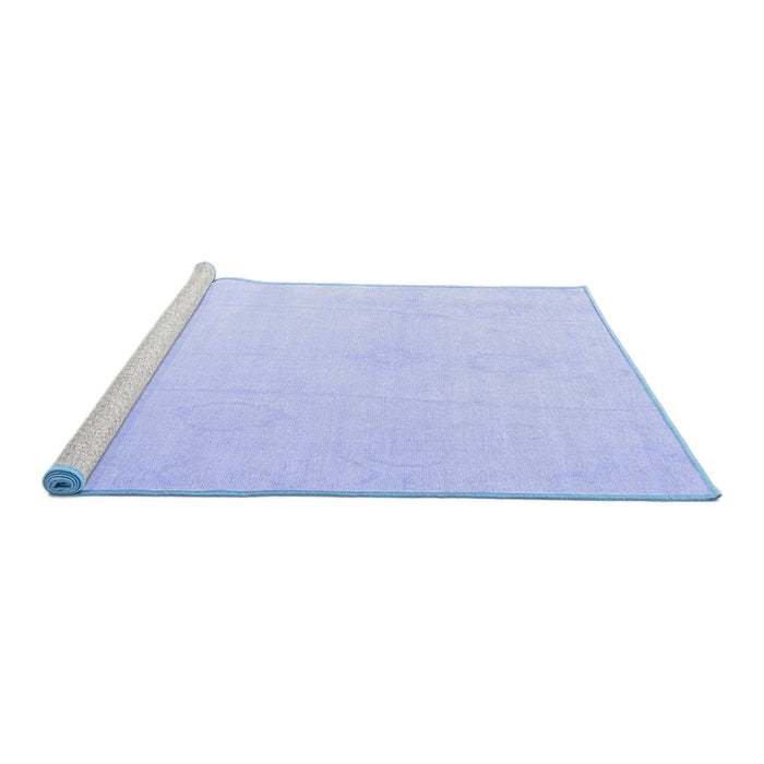 Sideview of Machine Washable Oriental Blue Traditional Rug, wshabs4329blu
