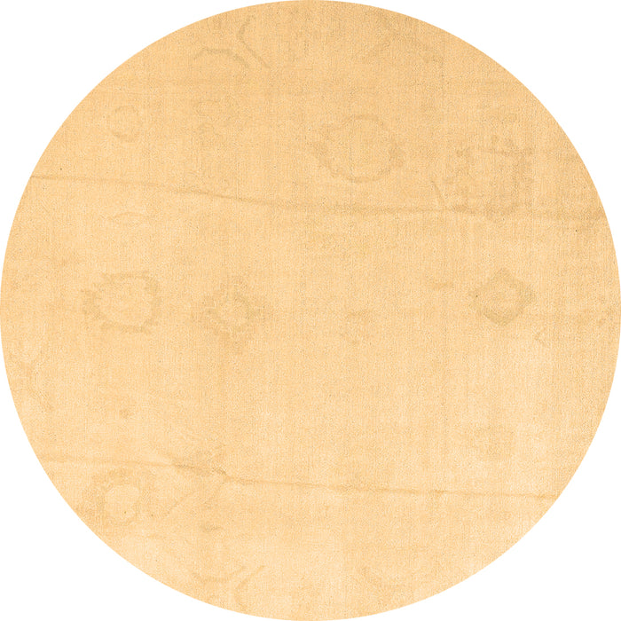 Round Oriental Brown Traditional Rug, abs4329brn