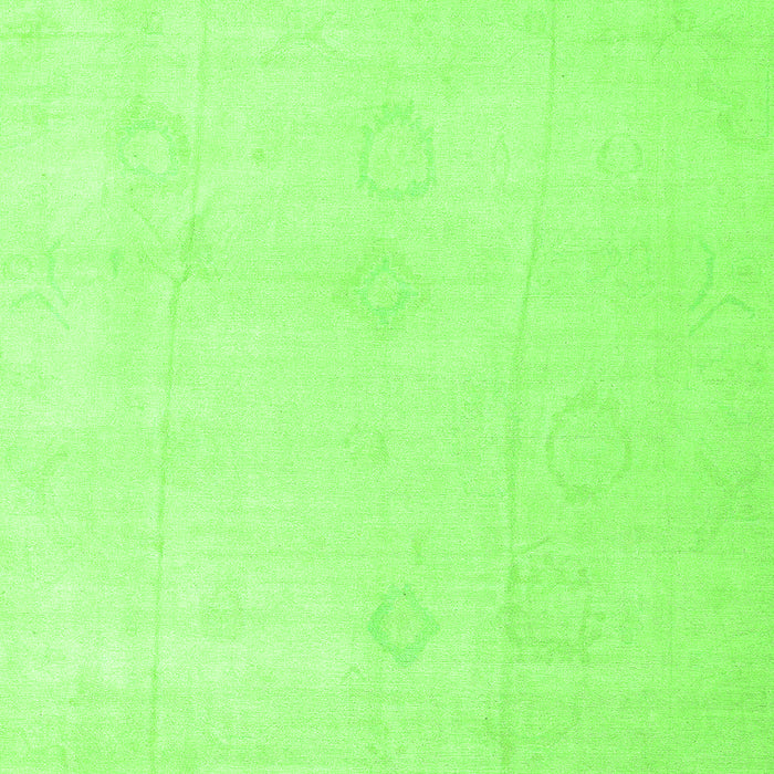 Square Oriental Green Traditional Rug, abs4329grn