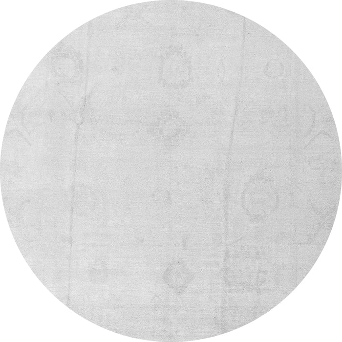 Round Oriental Gray Traditional Rug, abs4329gry