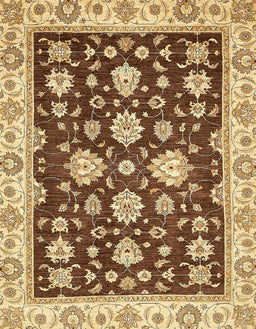 Abstract Chrome Gold Yellow Oriental Rug, abs432
