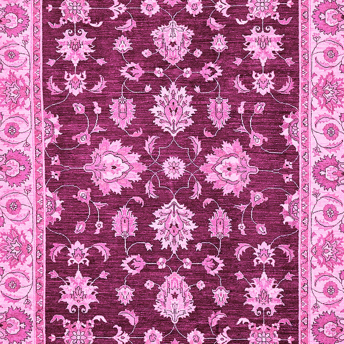 Machine Washable Oriental Pink Traditional Rug, wshabs432pnk