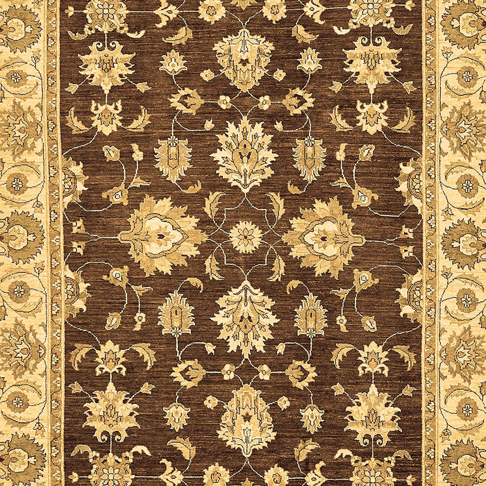 Machine Washable Oriental Brown Traditional Rug, wshabs432brn