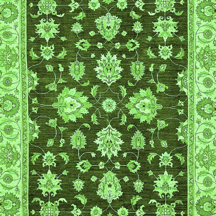 Machine Washable Oriental Green Traditional Area Rugs, wshabs432grn
