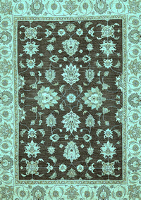 Oriental Light Blue Traditional Rug, abs432lblu