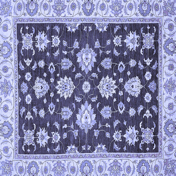 Square Machine Washable Oriental Blue Traditional Rug, wshabs432blu