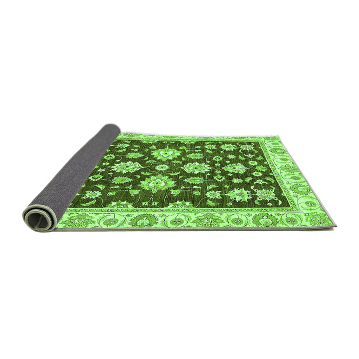 Sideview of Oriental Green Traditional Rug, abs432grn