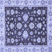 Square Oriental Blue Traditional Rug, abs432blu