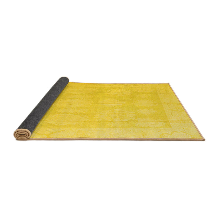 Sideview of Oriental Yellow Traditional Rug, abs4330yw