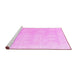 Sideview of Machine Washable Oriental Pink Traditional Rug, wshabs4330pnk