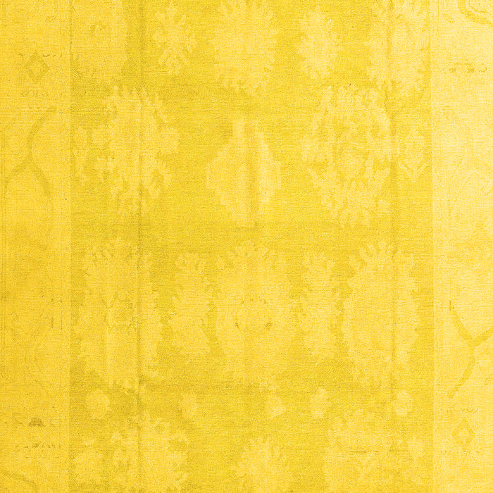 Machine Washable Oriental Yellow Traditional Rug, wshabs4330yw