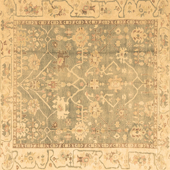 Square Oriental Brown Traditional Rug, abs4331brn