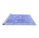 Sideview of Machine Washable Oriental Blue Traditional Rug, wshabs4331blu