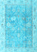 Oriental Light Blue Traditional Rug, abs4331lblu