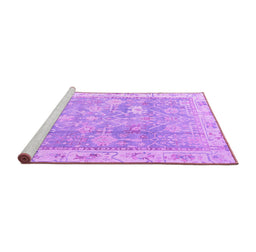 Sideview of Machine Washable Oriental Purple Traditional Area Rugs, wshabs4331pur