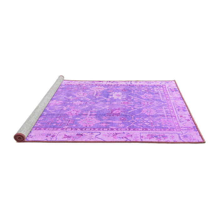 Sideview of Machine Washable Oriental Purple Traditional Area Rugs, wshabs4331pur