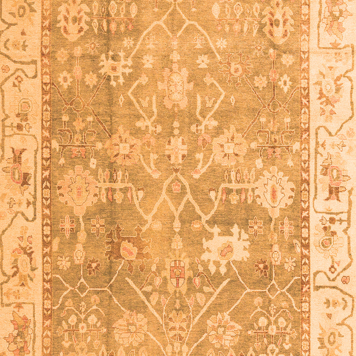 Machine Washable Oriental Orange Traditional Area Rugs, wshabs4331org
