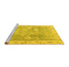 Sideview of Machine Washable Oriental Yellow Traditional Rug, wshabs4331yw