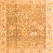 Square Oriental Orange Traditional Rug, abs4331org