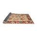 Sideview of Abstract Red Modern Rug, abs4332