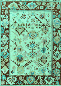 Abstract Turquoise Modern Rug, abs4332turq