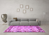 Machine Washable Abstract Purple Modern Rug, wshabs4332pur