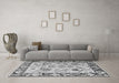 Machine Washable Abstract Gray Modern Rug in a Living Room,, wshabs4332gry