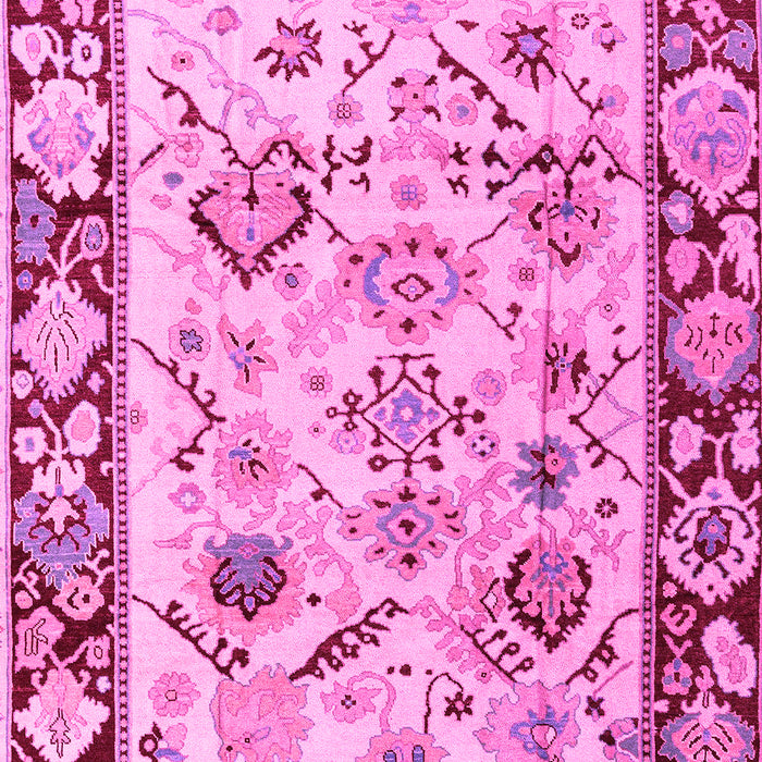 Machine Washable Abstract Pink Modern Rug, wshabs4332pnk