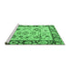 Sideview of Machine Washable Abstract Emerald Green Modern Area Rugs, wshabs4332emgrn