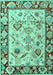 Machine Washable Abstract Turquoise Modern Area Rugs, wshabs4332turq