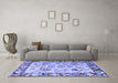 Machine Washable Abstract Blue Modern Rug in a Living Room, wshabs4332blu