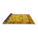 Sideview of Abstract Yellow Modern Rug, abs4332yw