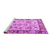 Sideview of Machine Washable Abstract Purple Modern Area Rugs, wshabs4332pur