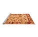 Sideview of Machine Washable Abstract Orange Modern Area Rugs, wshabs4332org