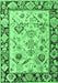 Machine Washable Abstract Emerald Green Modern Area Rugs, wshabs4332emgrn