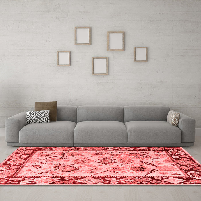 Modern Red Washable Rugs