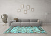 Machine Washable Abstract Light Blue Modern Rug in a Living Room, wshabs4332lblu