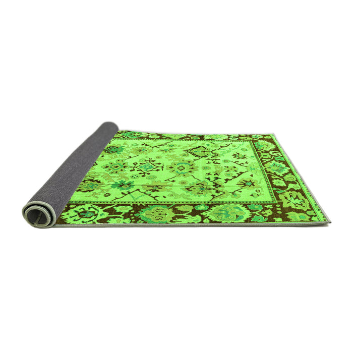 Sideview of Abstract Green Modern Rug, abs4332grn