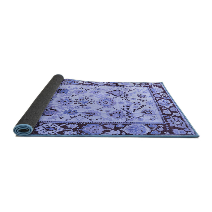 Sideview of Abstract Blue Modern Rug, abs4332blu