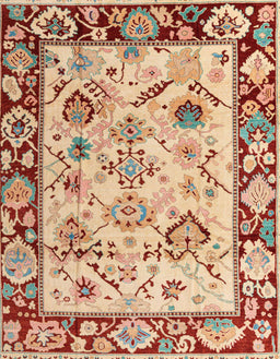 Abstract Red Modern Rug, abs4332
