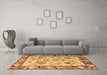 Machine Washable Abstract Brown Modern Rug in a Living Room,, wshabs4332brn