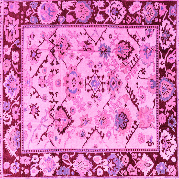 Square Abstract Pink Modern Rug, abs4332pnk